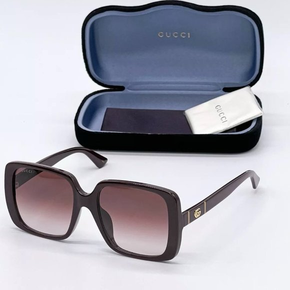 Sale! New Gucci 56mm Brown and Burgundy Women\'s Sunglasses! main image 4